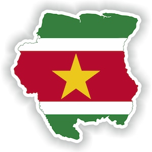 Mapa Surinamu Flaga - Pobierz plik cyfrowy - svg, png, eps, jpg