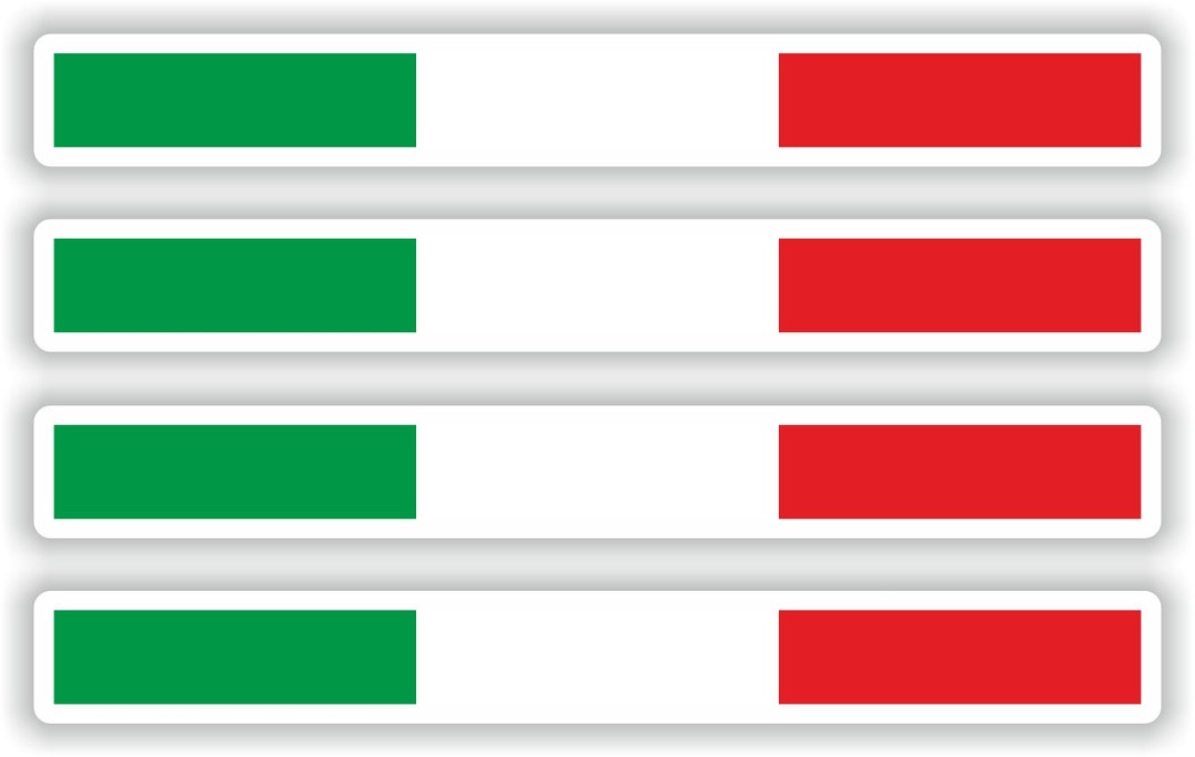 Adesivi Bandiera Italiana - Confezione Da 8 Pezzi Per Auto E Moto - Foto 5