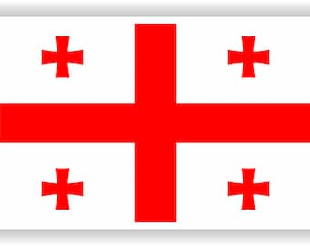 Georgia Sticker Flag para laptop Book Nevera Guitarra Casco Delamoto Herramienta Caja Puerta PC Barco