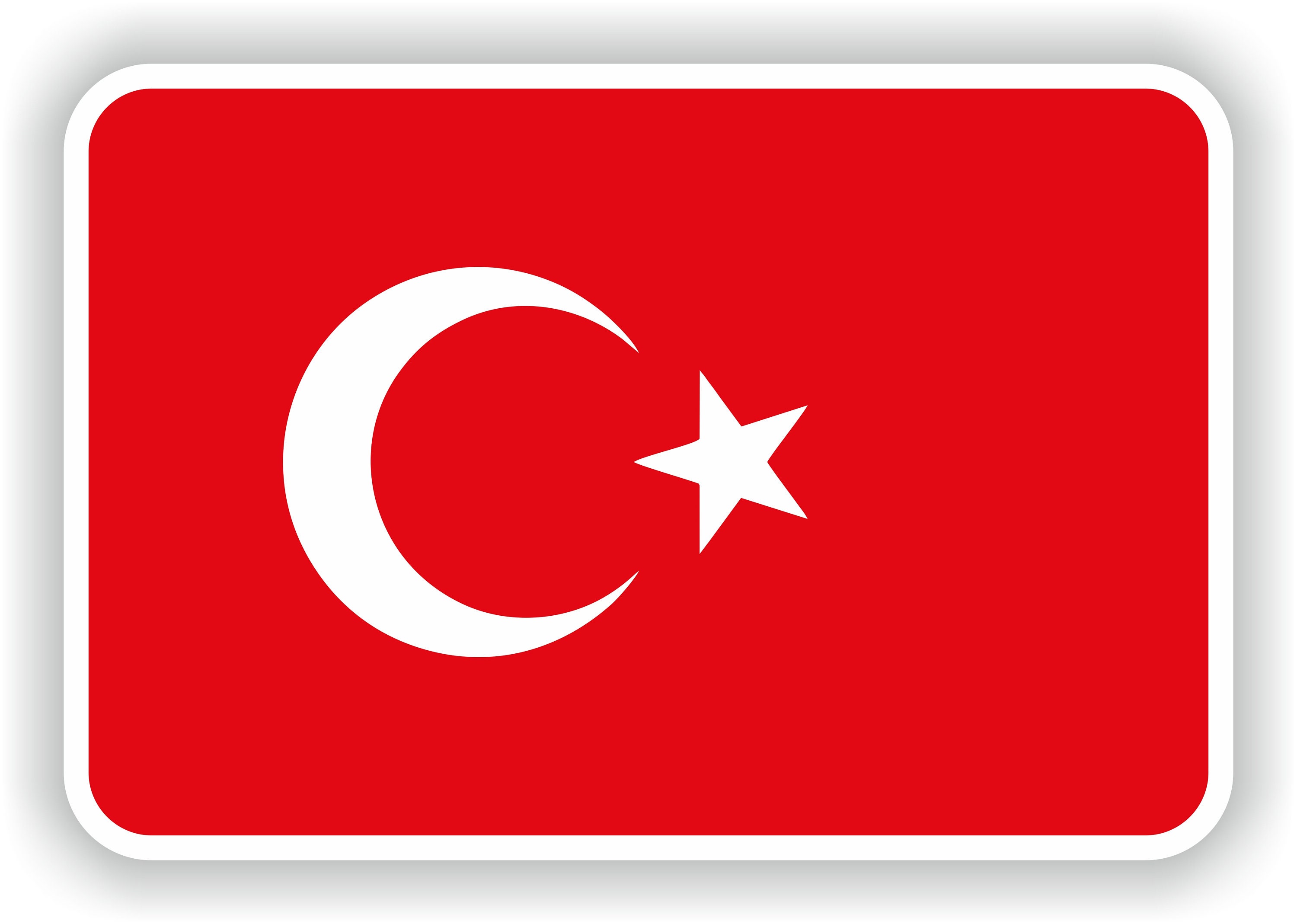 Türkei Flaggenaufkleber – 24 Stück, Verschiedene Größen, Wasserfest & Witterungsbeständig