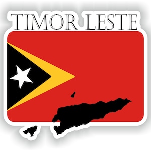 Timor Leste Country Projekt Flagge - Digitaler Datei Download - svg, png, eps, jpg