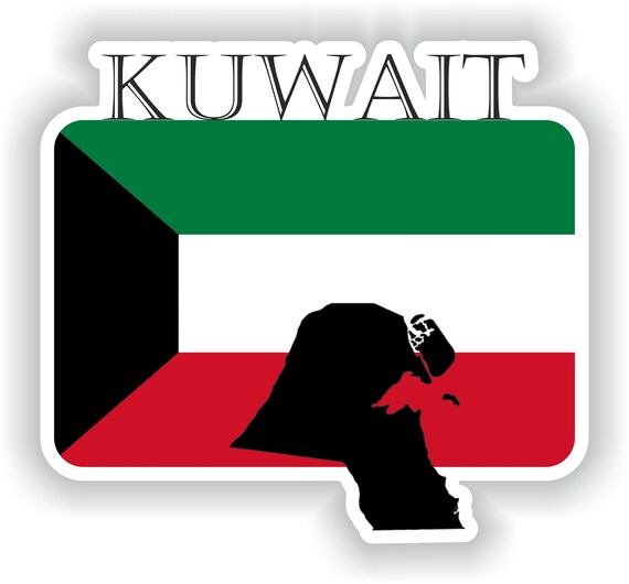 Kuwait Sticker Flag MF for Laptop Book Fridge Guitar Etsy