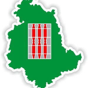 Umbrien Italien Karte Sticker Flagge für Laptop Buch Kühlschrank Gitarre Motorrad Helm Werkzeugbox Tür PC Boot