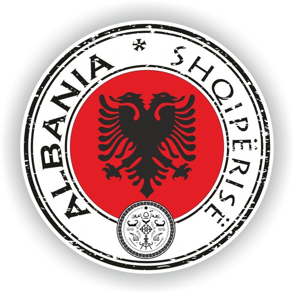 Albania Seal Round Flag - Digital File Download - svg, png, eps, jpg