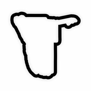 Namibia Karte Flagge Umriss Aufkleber für Laptop Buch Kühlschrank Gitarre Motorrad Helm Tür PC Boot