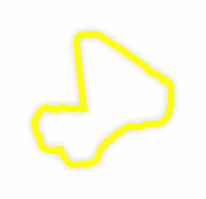 Mali Map Sticker Mali Map Flag Outline Sticker for Laptop Book Fridge Guitar Motorcycle ...