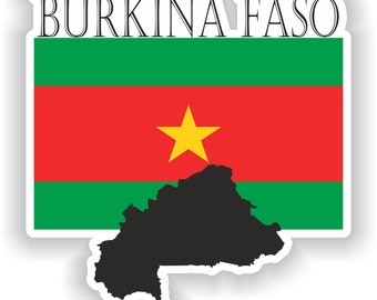 Burkina Faso Sticker Flag MF for Laptop Book Fridge Guitar Motorcycle Helmet ToolBox Door PC Boat