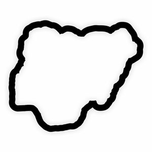 Nigeria Karte Flagge Umriss Aufkleber für Laptop Buch Kühlschrank Gitarre Motorrad Helm Tür PC Boot
