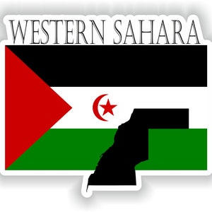 Western Sahara Sticker Flag MF for Laptop Book Fridge Guitar Motorcycle Helmet ToolBox Door PC Boat