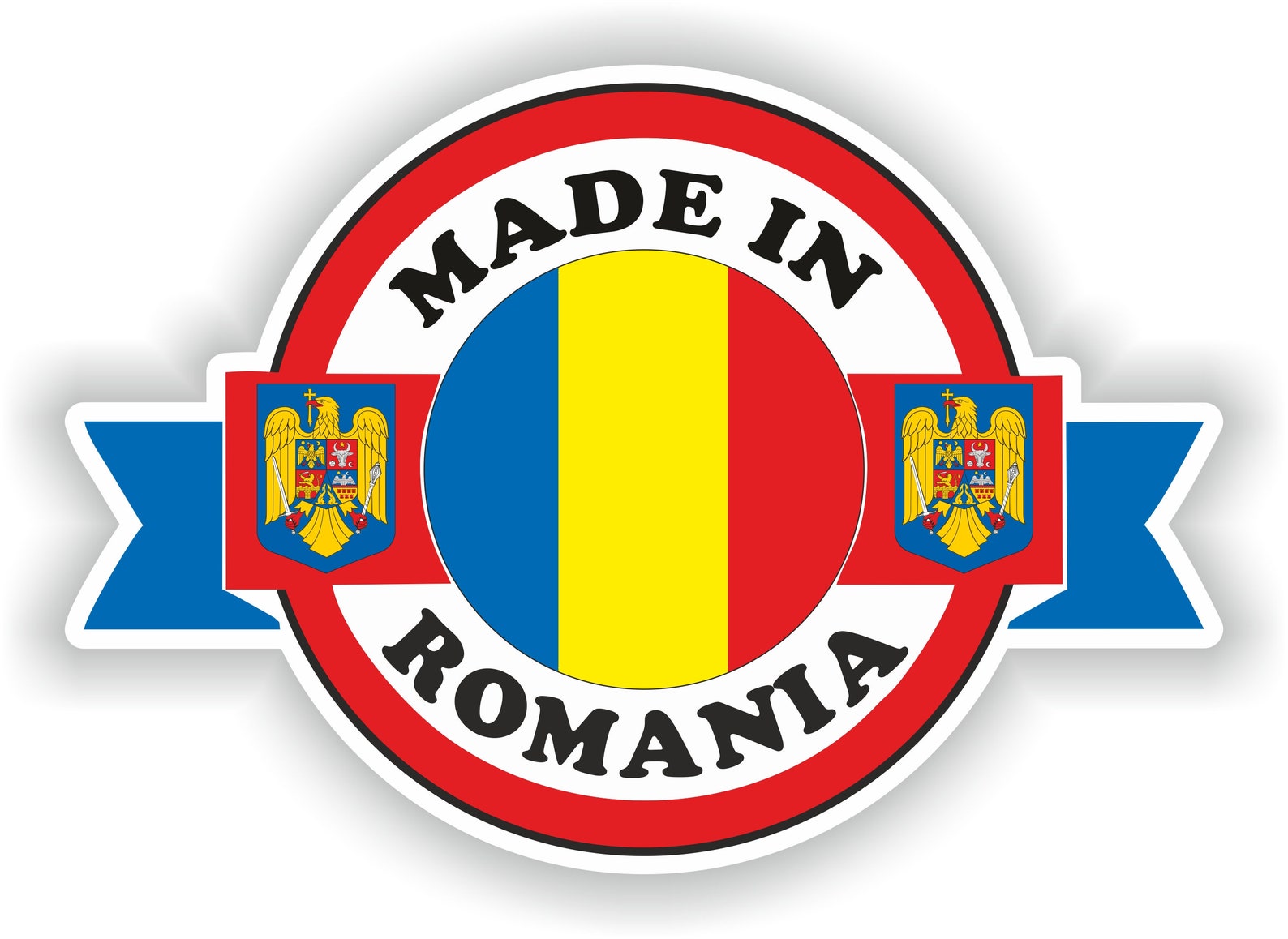 Маде румыния. Логотип made in Slovakia. Фото Румынии стикер.