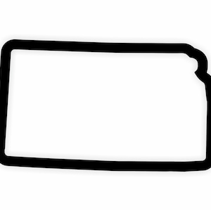 Kansas Karte Flagge Umriss Aufkleber für Laptop Buch Kühlschrank Gitarre Motorrad Helm Tür PC Boot