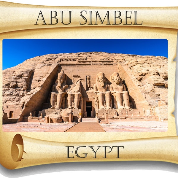 Abu Simbel Egypt Papyrus Sticker for Laptop Book Fridge Guitar Motorcycle Helmet ToolBox Door PC Boat