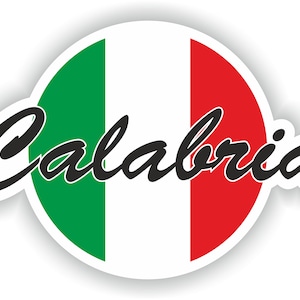Calabria Sticker Flag for Laptop Book Fridge Guitar Motorcycle Helmet ToolBox Door PC Boat
