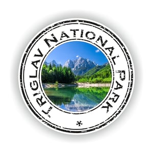 Triglav National Park Seal Sticker Round Flag for Laptop Book Fridge Guitar Motorcycle Helmet ToolBox Door PC Boat