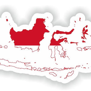 Pegatina de mapa de Indonesia, bandera para ordenador portátil, libro, nevera, guitarra, motocicleta, casco, caja de herramientas, puerta, PC, barco