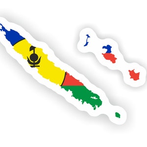 Autocollant de silhouette de drapeau de carte de nouvelle Calédonie pour le bateau de PC de porte de porte de casque de guitare de livre d’ordinateur portable