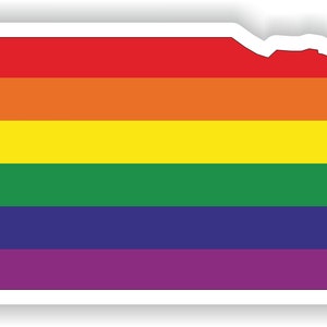 Nebraska Gay Arco Iris Mapa Etiqueta engomada para el libro portátil Nevera Motocicleta Casco ToolBox Puerta PC Barco