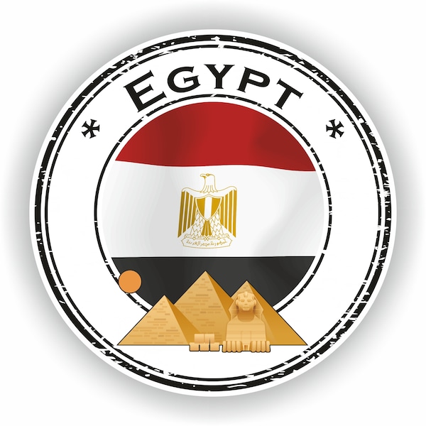 Égypte sceau rond drapeau - téléchargement de fichier numérique - svg, png, eps, jpg