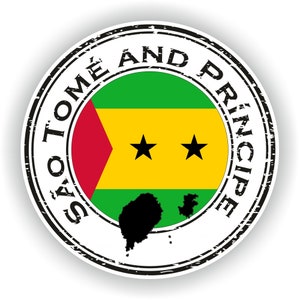 Sao Tome And Principe Seal Round Flag - Digital File Download - svg, png, eps, jpg