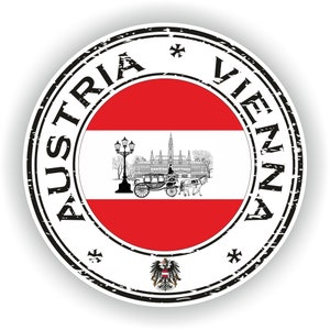 Austria Vienna Seal Sticker Round Flag for Laptop Book Fridge Guitar Motorcycle Helmet ToolBox Door PC Boat