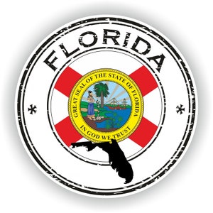 Florida Seal Runde Flagge - Digitaler Datei Download - svg, png, eps, jpg