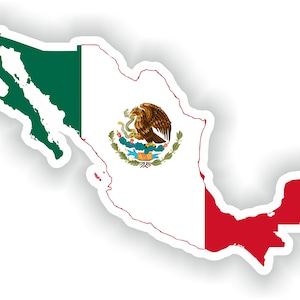 Mapa de México Pegatina Bandera para el libro portátil Nevera Guitarra Casco de motocicleta Caja de herramientas Puerta PC Barco