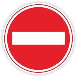 Traffic Interdiction Sign Sticker for Bumper Car Laptop Book Suitcase Fridge Motorcycle Helmet Door