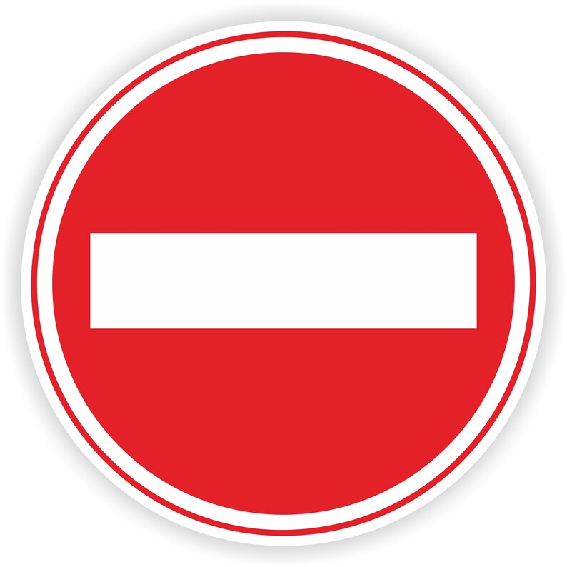 Traffic Interdiction Sign Sticker for Bumper Car Laptop Book - Etsy