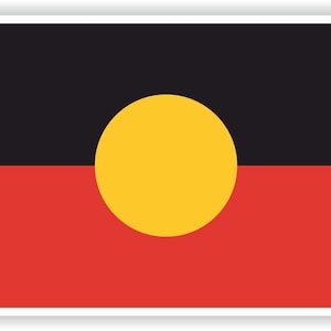 Bandera aborigen australiana Pegatina para el libro portátil Nevera Guitarra Casco de motocicleta Caja de herramientas Puerta PC Barco