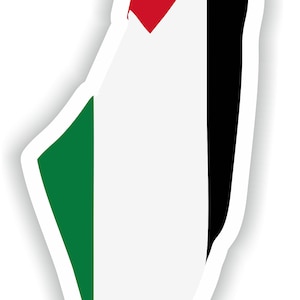 Pegatina de mapa de Palestina, bandera para ordenador portátil, libro, nevera, guitarra, casco de motocicleta, caja de herramientas, puerta, PC, barco
