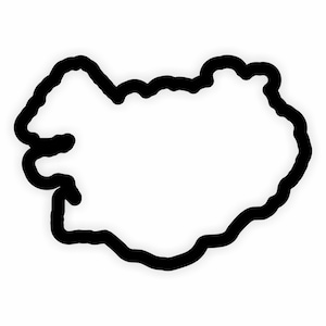 Etiqueta engomada del contorno de la bandera del mapa de Islandia para el libro del ordenador portátil nevera guitarra casco de la motocicleta puerta PC barco