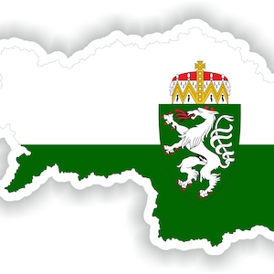 Estiria Austria Mapa del estado De La etiqueta Bandera para el libro portátil Nevera Guitarra Casco de motocicleta ToolBox Puerta PC Barco