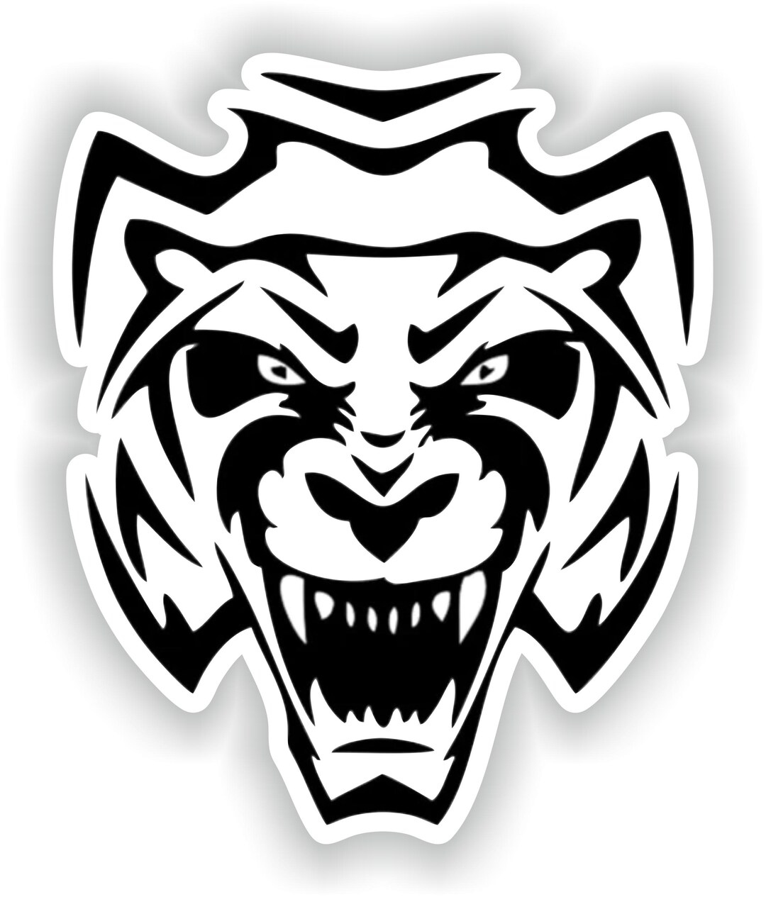 Tigerman Sticker Tiger Tribal Sticker for Bumper Car Van Truck Motorcycle Helmet Toolbox ...