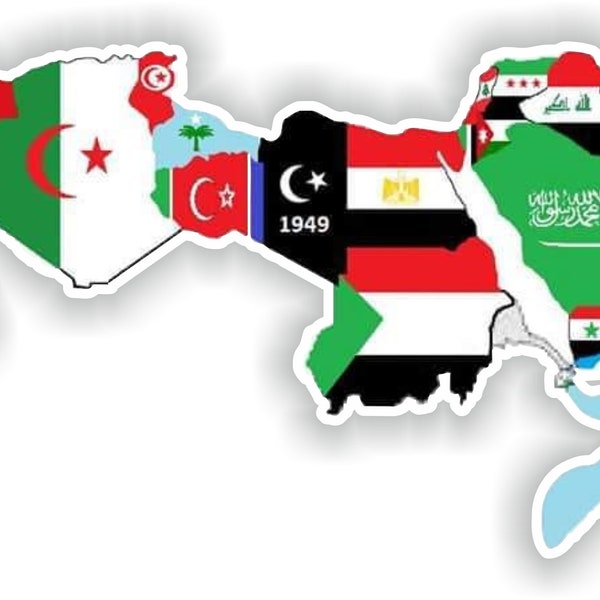 North Africa Map Flag - Digital File Download - svg, png, eps, jpg