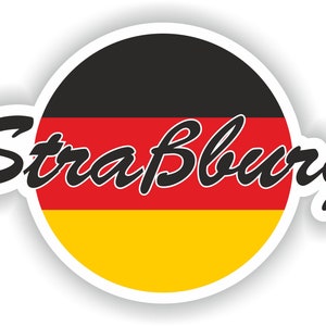Straßburg Sticker Flag for Laptop Book Fridge Guitar Motorcycle Helmet ToolBox Door PC Boat