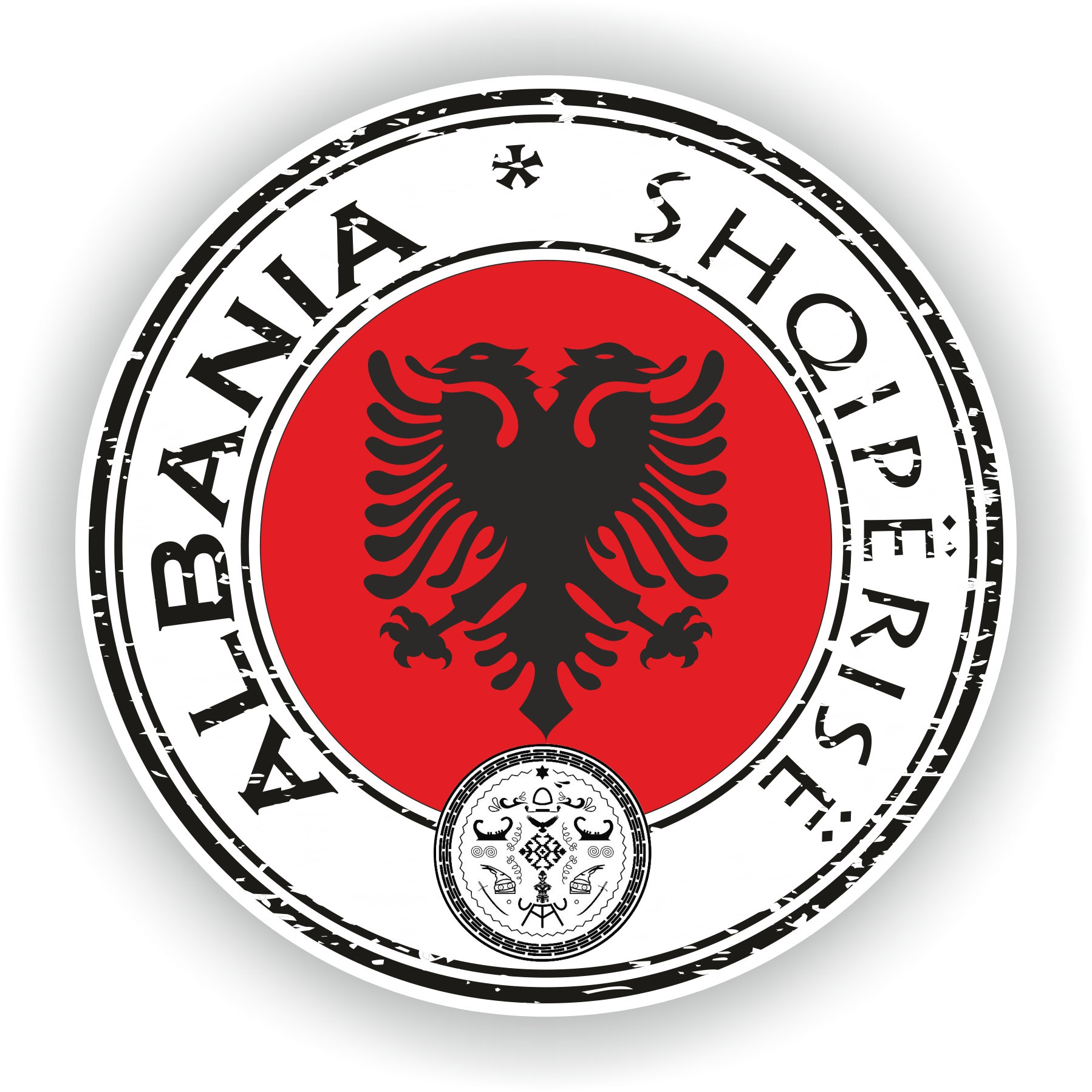 Albanien Adler Aufkleber Autoaufkleber Sticker 15cm x 10cm, Albanien, Länder & Städte, Designs