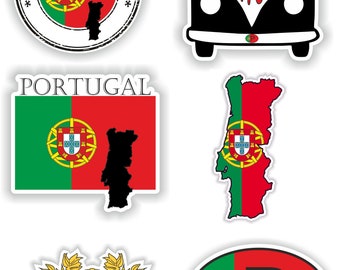 Portogallo bandiera Portoghese adesivi in vinile 75mm 3 " Autocollants x2