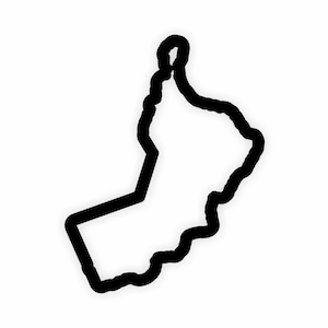 Oman Karte Flagge Umriss Aufkleber für Laptop Buch Kühlschrank Gitarre Motorrad Helm Tür PC Boot
