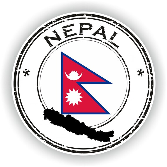 Nepal Seal Sticker Round Flag For Laptop Book Fridge Guitar Etsy