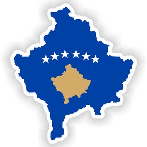 Kosovo mapa bandera silueta pegatina para el libro portátil nevera motocicleta casco ToolBox puerta PC barco