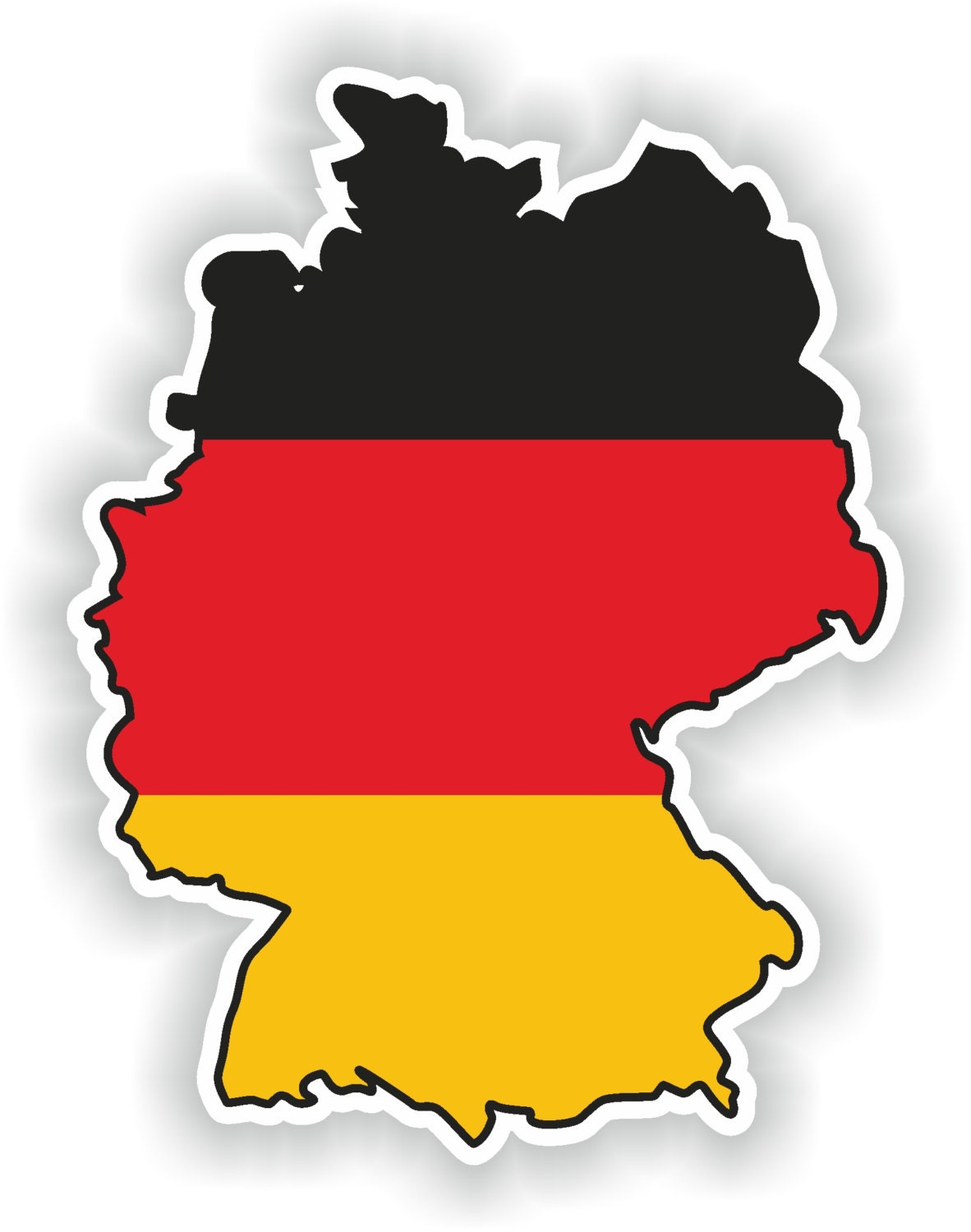 Czech Republic Map Flag sticker Silhouette Bumper Scooter Skateboard Laptop