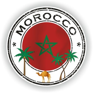 Drapeau rond du sceau du Maroc - Téléchargement de fichier numérique - svg, png, dxf, eps, jpg