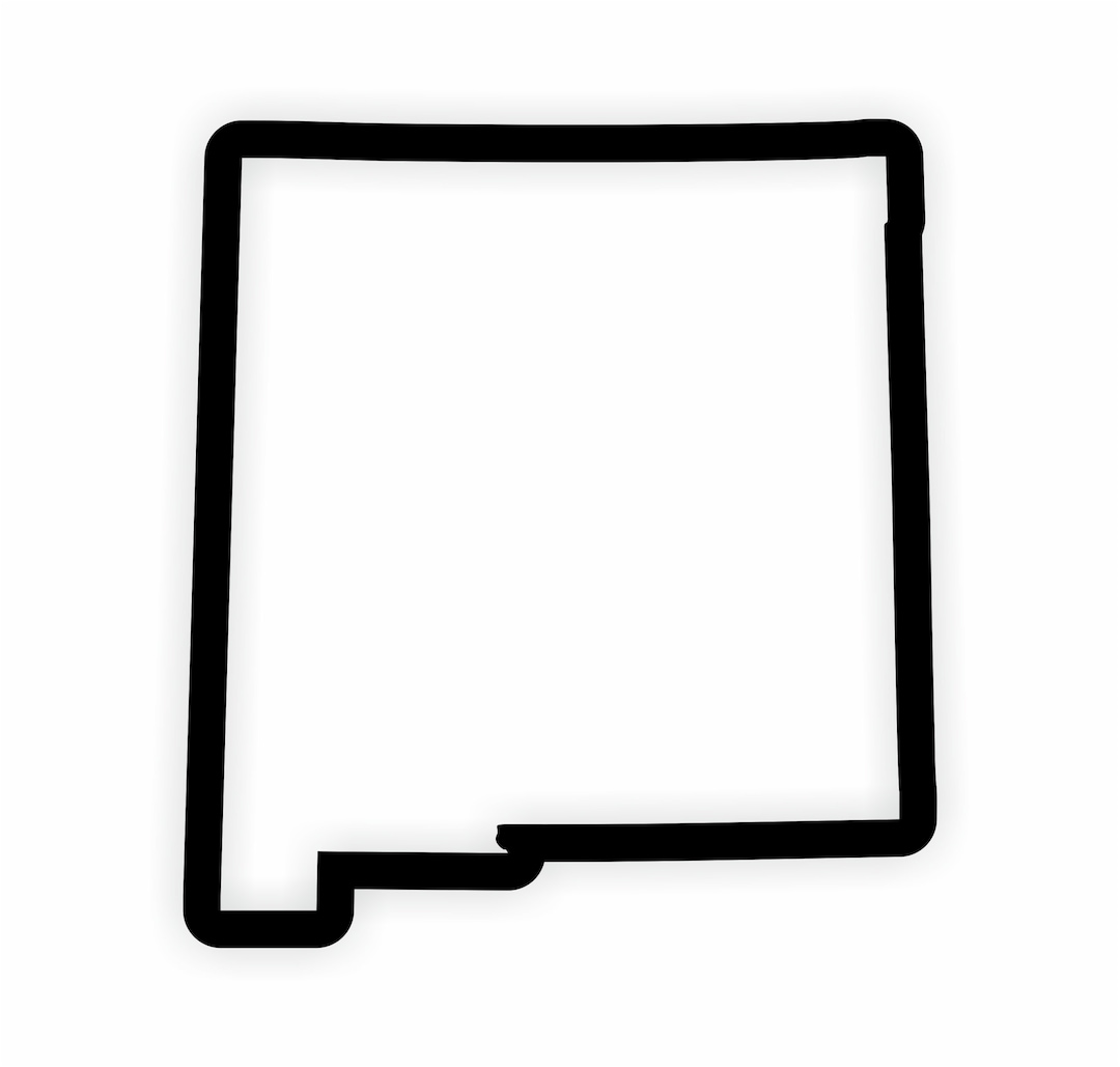 New Mexico Map Flag Outline Sticker for Laptop Book Fridge Guitar ...