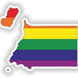 Equatorial Guinea Gay Arco Iris Mapa Etiqueta engomada para el libro portátil Nevera Guitarra Casco de la motocicleta ToolBox Puerta PC Barco
