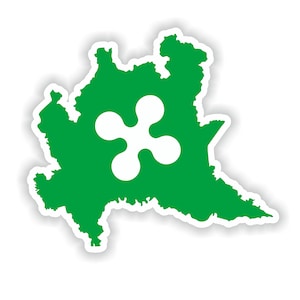 Lombardía Lombardía Italia mapa Pegatina Bandera para el libro portátil Nevera Guitarra Casco de motocicleta Caja de herramientas Puerta PC Barco