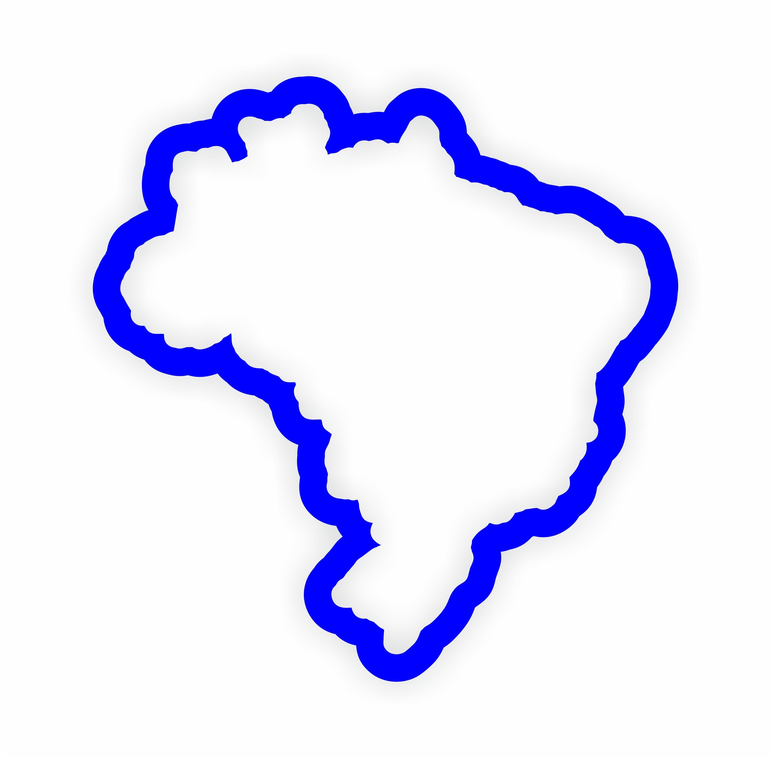 Brazil Map Flag Sticker Decal - Vinyl For Motorcycle, Car, Laptop (Multicolor)
