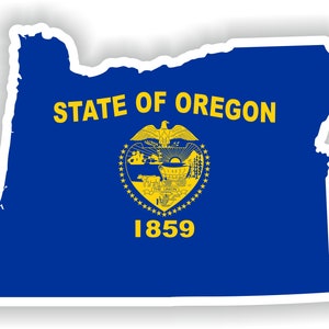 Oregon mapa Sticker Flag para el libro portátil nevera motocicleta casco ToolBox puerta PC Barco