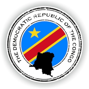 Democratic Republic of  Congo Seal Round Flag - Digital File Download - svg, png, eps, jpg