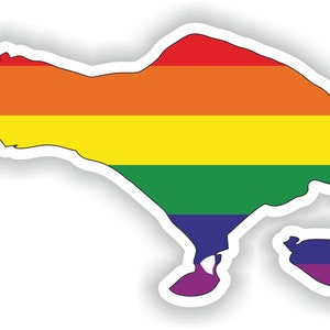 Bali Gay Rainbow Map Flag Sticker for Laptop Book Fridge Guitar Motorcycle Helmet ToolBox Door PC Boat