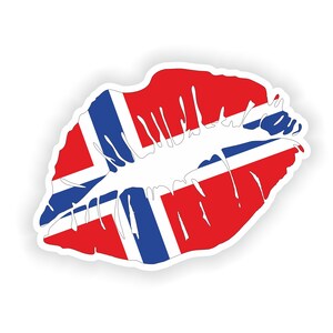 Norway Lips Flag - Digital File Download - svg, png, eps, jpg